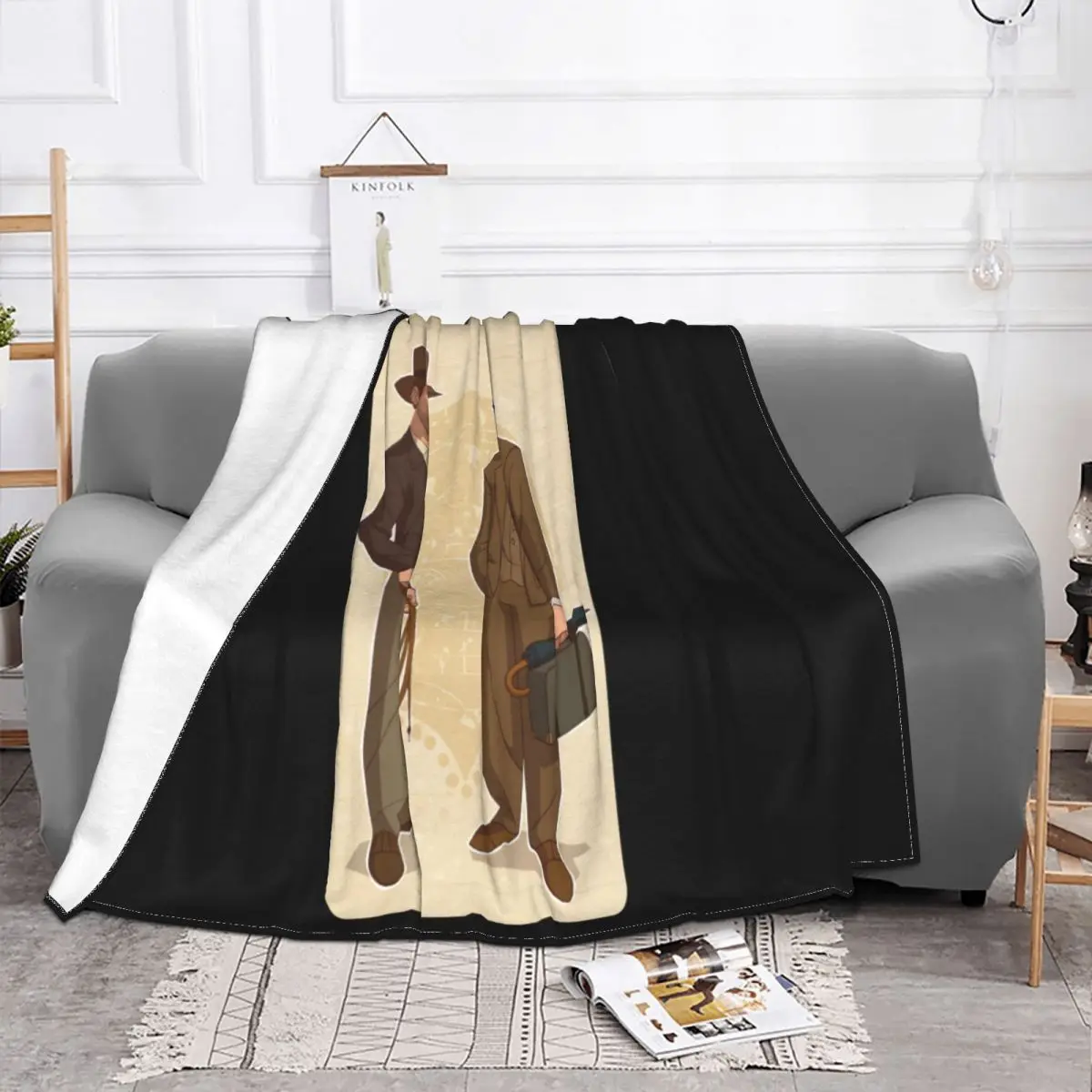 T Indiana Jones Action Figure And Der Letzte Man Woman Child' Show Original Title Throw Blanket