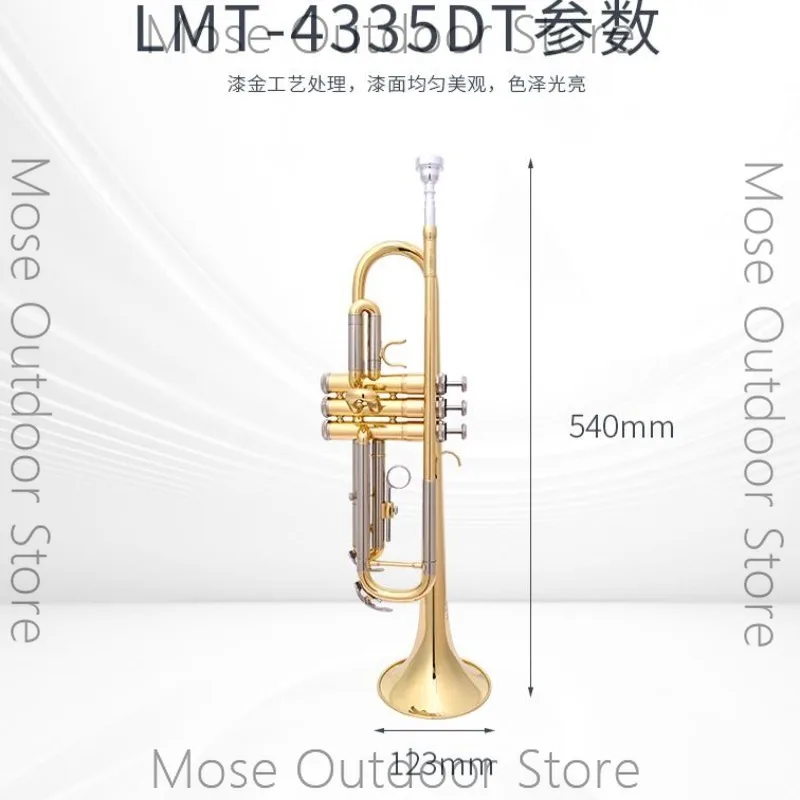 B flat trumpet 4335DT orchestra band student grade test performance/professional quality