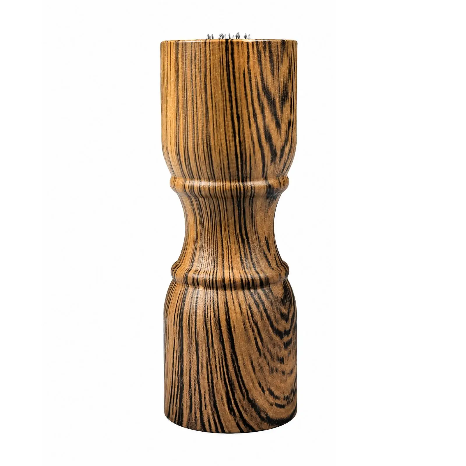 Wooden Billiards Tip Repairer with Textured Metal Surface for Pool Cue Performance Support