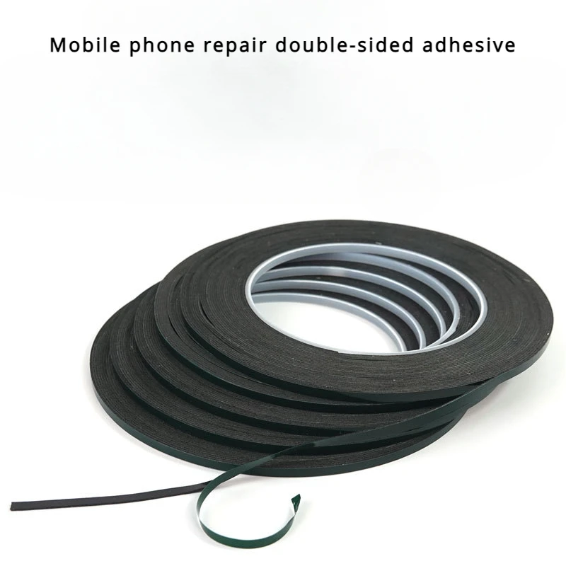 5-10MM 10M Black Strong Adhesive Tape Roll for iPad Tablet LCD Touch Glass Frame Back Cover Repair Double Side Glue for phone