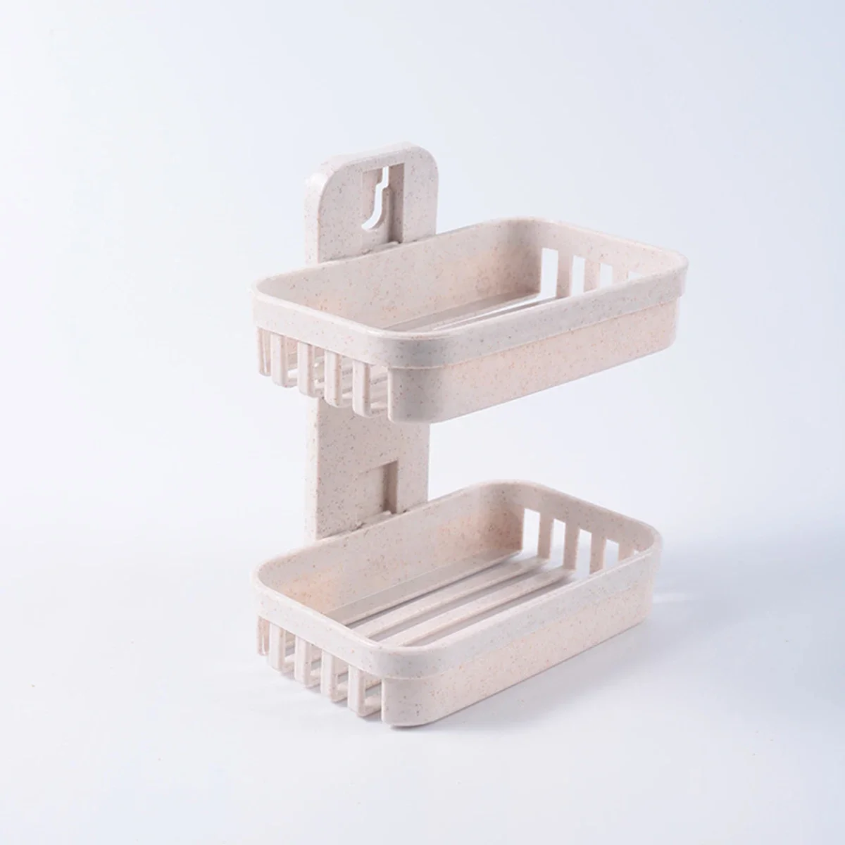 

Perforation-free Household Wall Mounted Box Double Drain Box Soap Holder Bathroom Kawaii Bathroom Soap Sheets