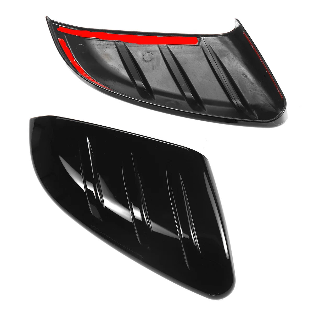 Pair Car Rearview Mirror Cover Glossy Black/Carbon Fiber Side Door Mirror Cover For Honda Civic 10th 2016 2017 2018 2019 2020