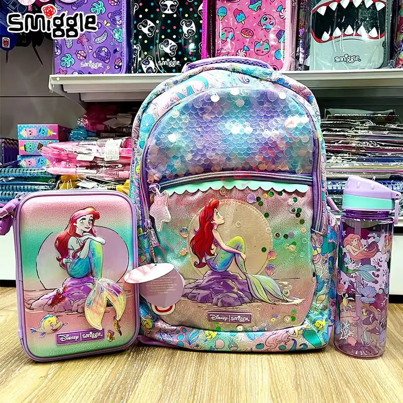 Genuine Australia Smiggle The Little Mermaid Ariel School Bag Children Stationery Student Pen Case Lunch Bag Children's Gift