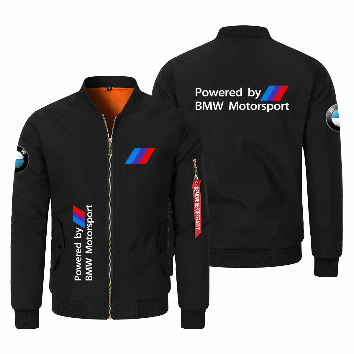 2025 New Outdoor Sports Motorcycle Zipper Jacket Motorcycle Racing Clothing Casual BMW Logo Velvet Jacket Men's Winter Jacket