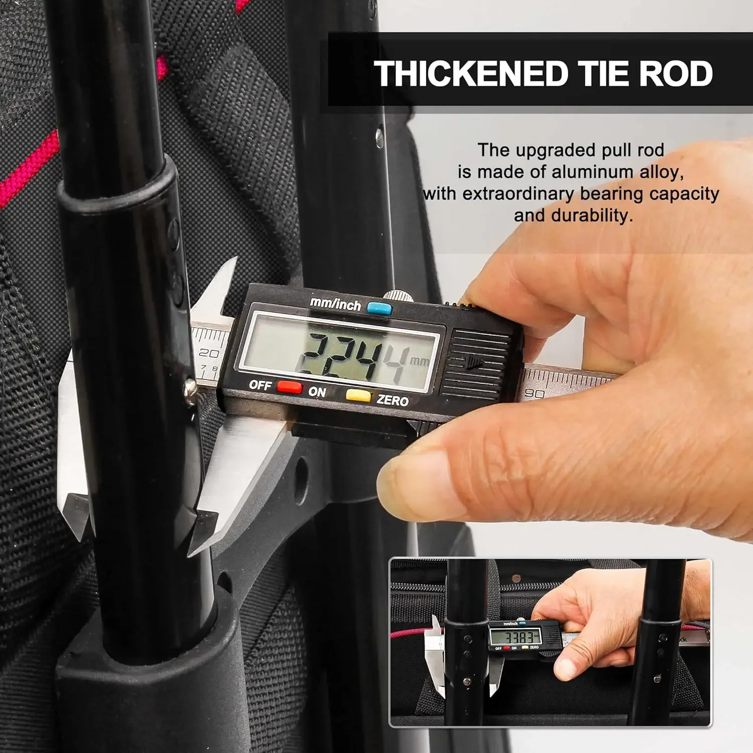 18" Rolling Tool Bag With Wheels Portable Tool Bag With Adjustable Telescoping Handle Wide Mouth Storage Organizer Perfect Mens