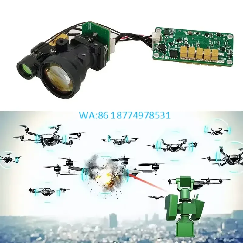 Wmwmnu for Pulse 0.3mrad 1550nm Erbium Glass Rangefinder Module 4km TTL 1535nm 10Hz Adjustable Distance Sensor for
