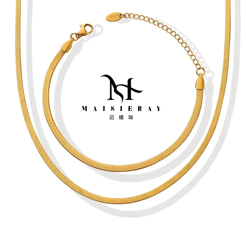 

Maisieray 2025 Necklace for Girls Niche Minimalist Titanium Steel Snake Bone Unique Versatile Fashion Accessory Free Shipping