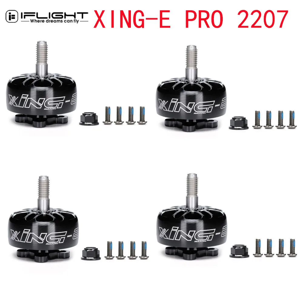 4PCS iFlight XING E Pro 2207 1800KV 6S / 2450KV 2750KV 4S Brushless Motors for FPV RC Multicopter Racing Drone Parts DIY PARTS