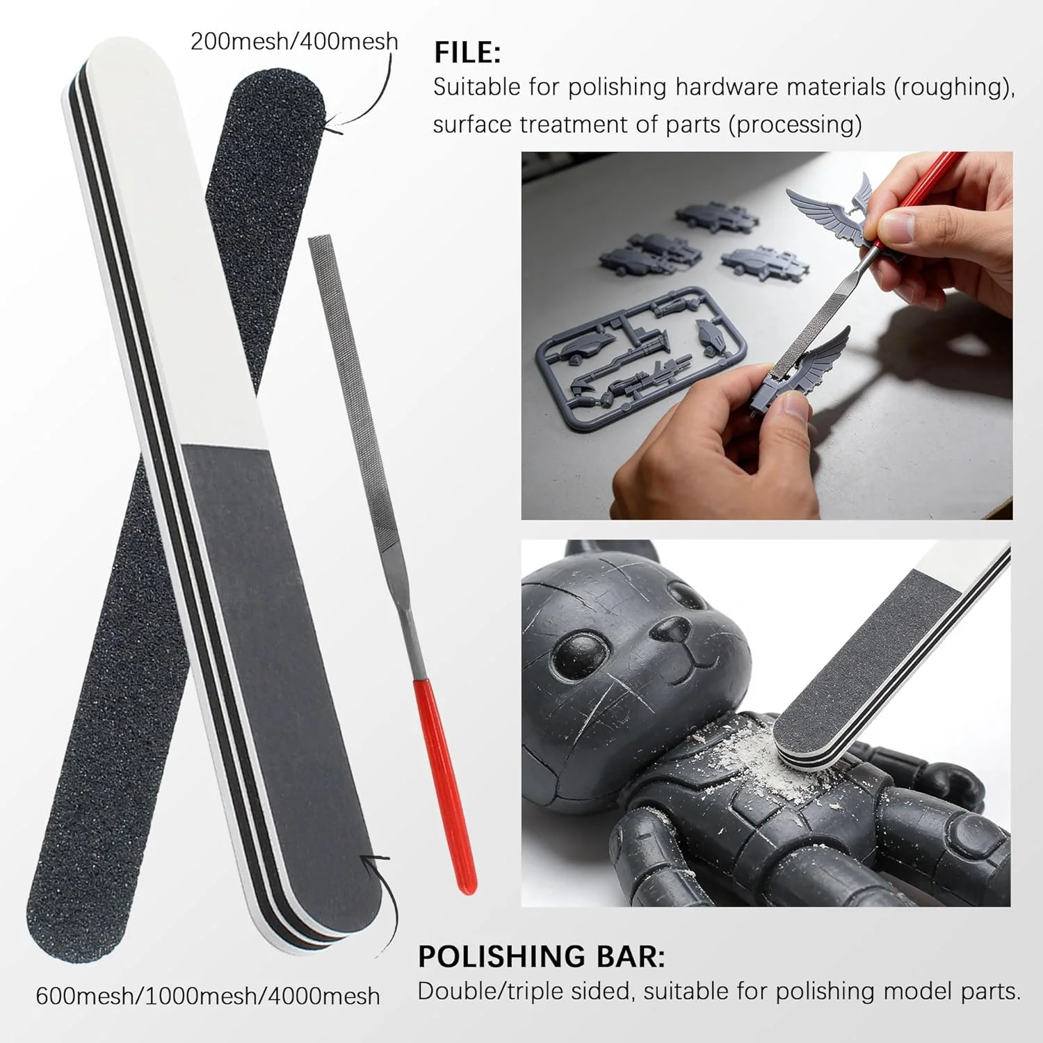 9Pcs Hobby Model Tools Kit, Basic Craft Set for Model Assemble & Repair, with Plastic Storage Box, Ready to Ship