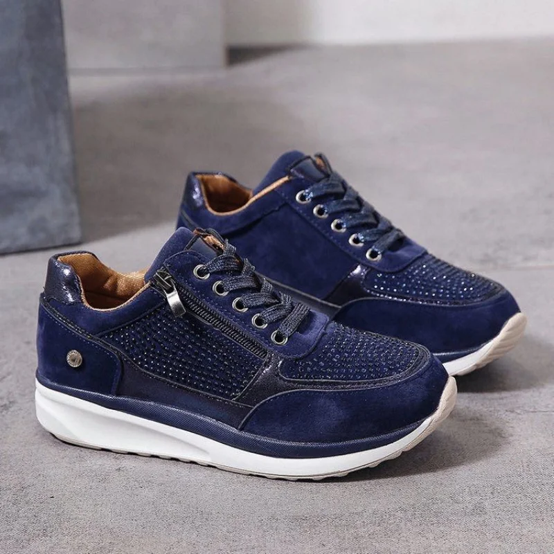 Zapatillas De deporte con cuña para Mujer, zapatos vulcanizados ligeros para Mujer, zapatos transpirables, zapatos femeninos resistentes al desgaste, Zapatillas De Mujer2024