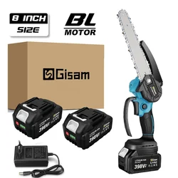 Gami 8 Pollici Motosega Elettrica Motosega Senza Spazzole Ricaricabile Potatura Sega Giardino Taglio del Legno Logging Utensile Elettrico per Makita 18V