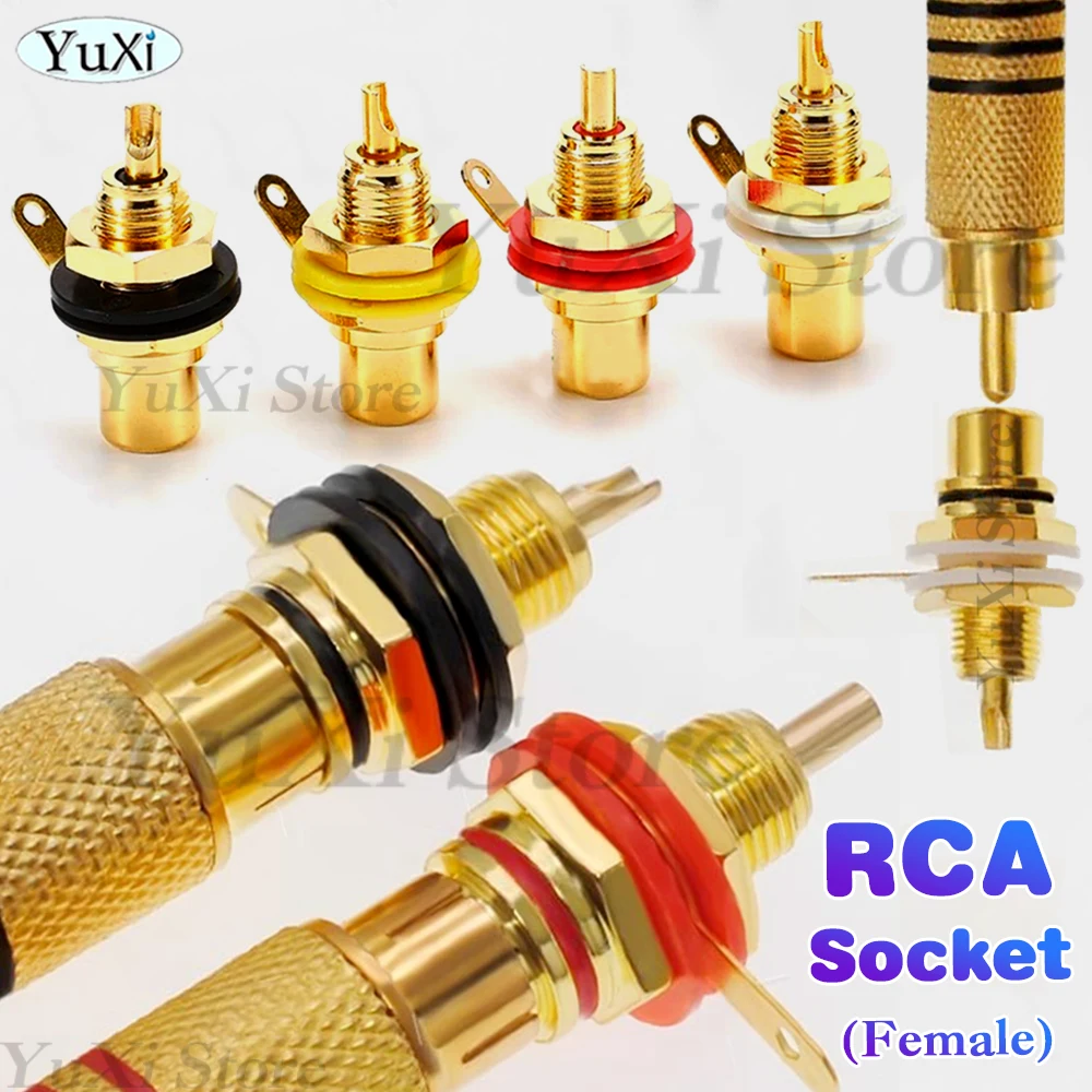 

8Pcs 3.5mm RCA Female Jack Socket Lotus Connector Chassis Panel Mount Adapter Audio Terminal Plug AV Plug for Amp