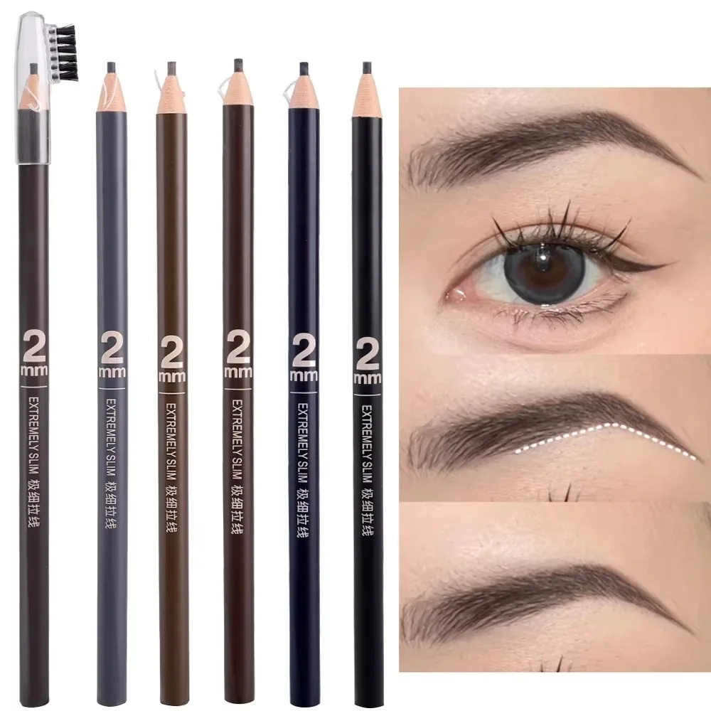 New Waterproof Eyebrow Pencil with Brush Natural Eyebrow Pen Long Lasting Makeup Eyebrow