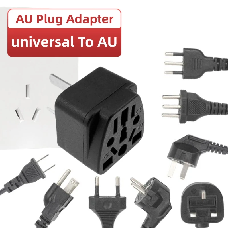 Universal Australia Power Plug Adapter Brazil Israel France EU US UK to AU Converter Socket CN New Zealand Travel Plug Adaptor