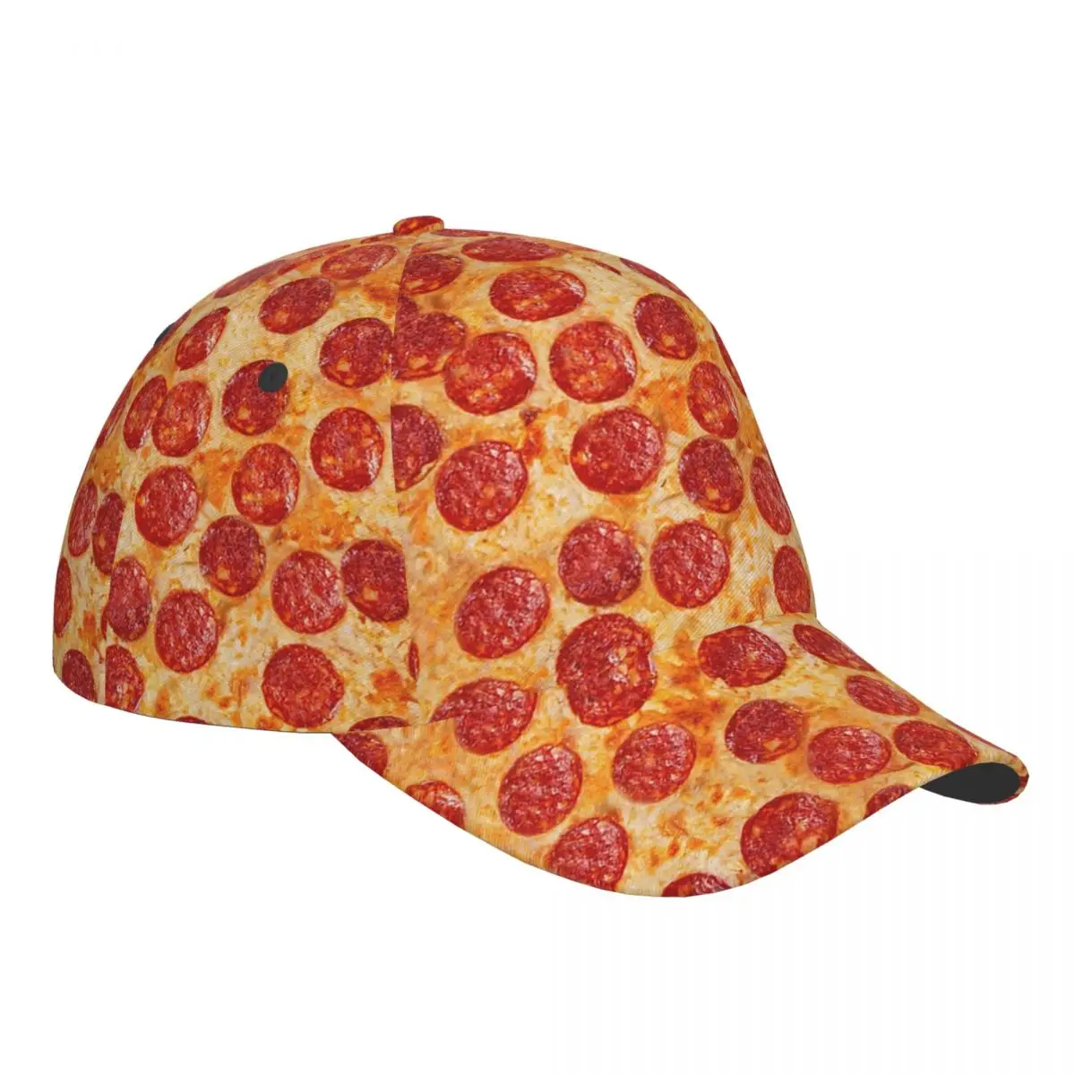 Gorras de béisbol con diseño de Pizza de Pepperoni realistas, sombreros para hombres y mujeres, gorra informal ajustable para exteriores, gorra de béisbol deportiva