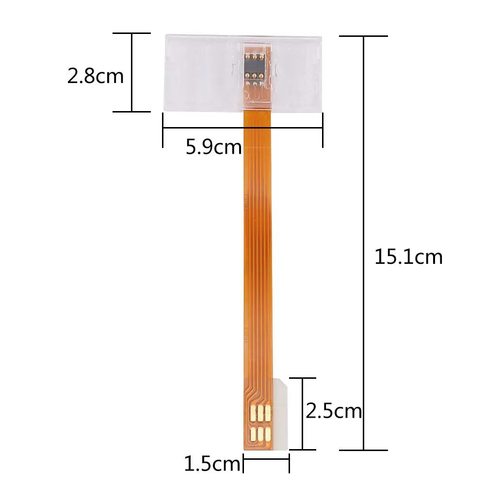 Adaptador de tarjeta SIM Universal, convertidor de 15,3x5,8 cm, dispositivo de apertura de tarjeta, 1 unidad