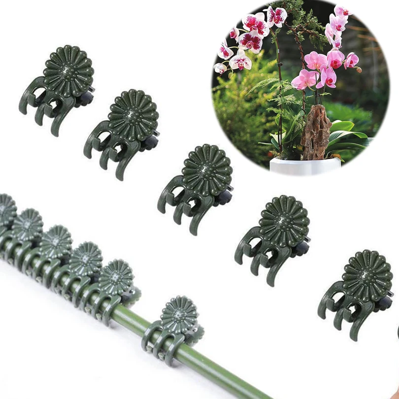 20/50/100PCS Plant Clips Vine Clamp Plant Support for Grafting Tomato Butterfly Orchid Flowers Clip Garden Accessories Tools