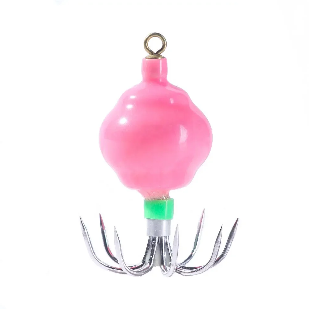 Luminous Color Boxed Squid Needle Fake Bait Wooden Shrimp Fake Bait Squid Fishing Hook Road Runner  Lure Bionicist Bionic Decoy