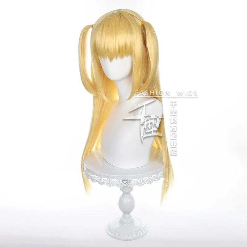 Аниме Женщины Death Note Косплей Золотые Длинные Волосы Миса Амане Хэллоуин Ролевые Игры Парики Парик MN3