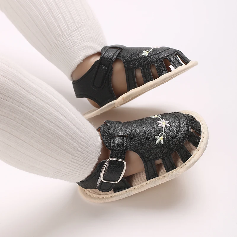 صنادل للأطفال الرضع والأولاد والبنات فستان زفاف صيفي للأطفال أحذية مسطحة لحديثي الولادة أحذية مشوا لأول مرة أحذية ما قبل المشي #6