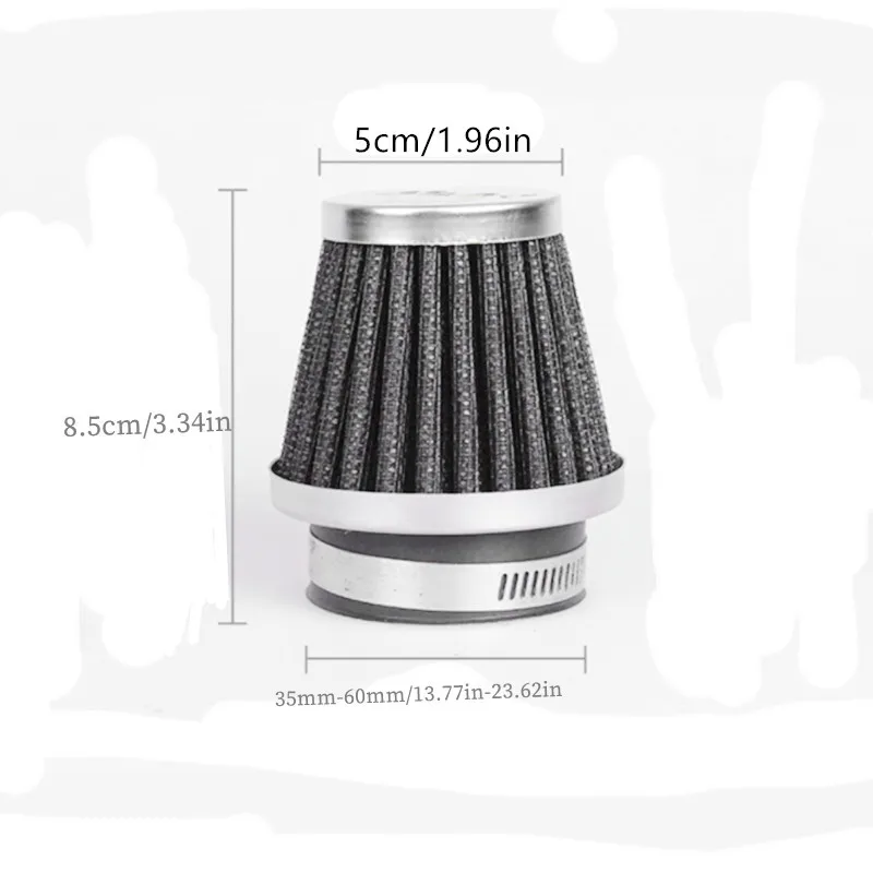 35mm-60mm Motorcycle Air Filter Cleaner Intake For 50-110cc 125cc TaoTao Buyang Redcat 4 Stroke ATV Dirt Bike