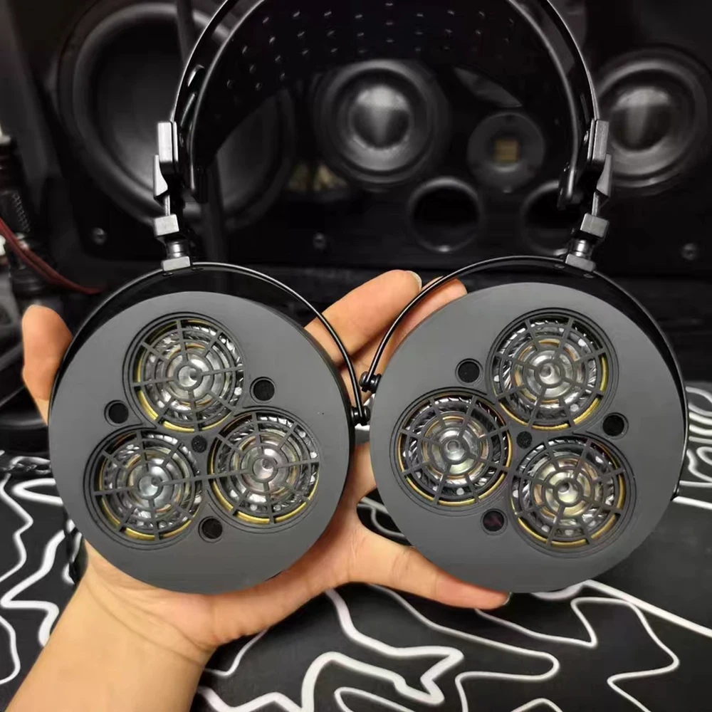 3*40mm Dynamic Drivers Over Ear Headphones Wired Headsets Hi-end Flagship Open-Back Over-Ear Monitors Headphones 340D HiFi OMS