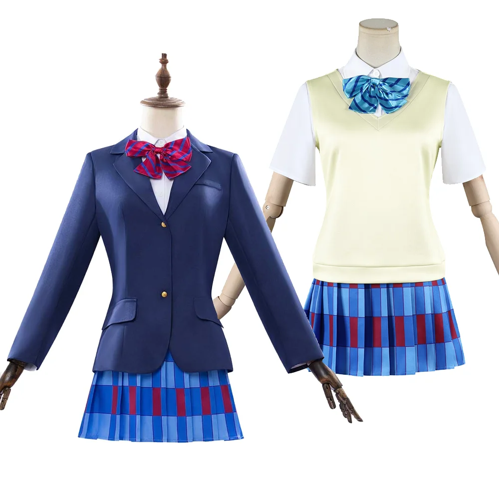 

Minami Kotori Cosplay Love Live Costume High School Uniform Vest JK Plaid Skirt Outfit Honoka Kotori Umi Nico Halloween Disguise