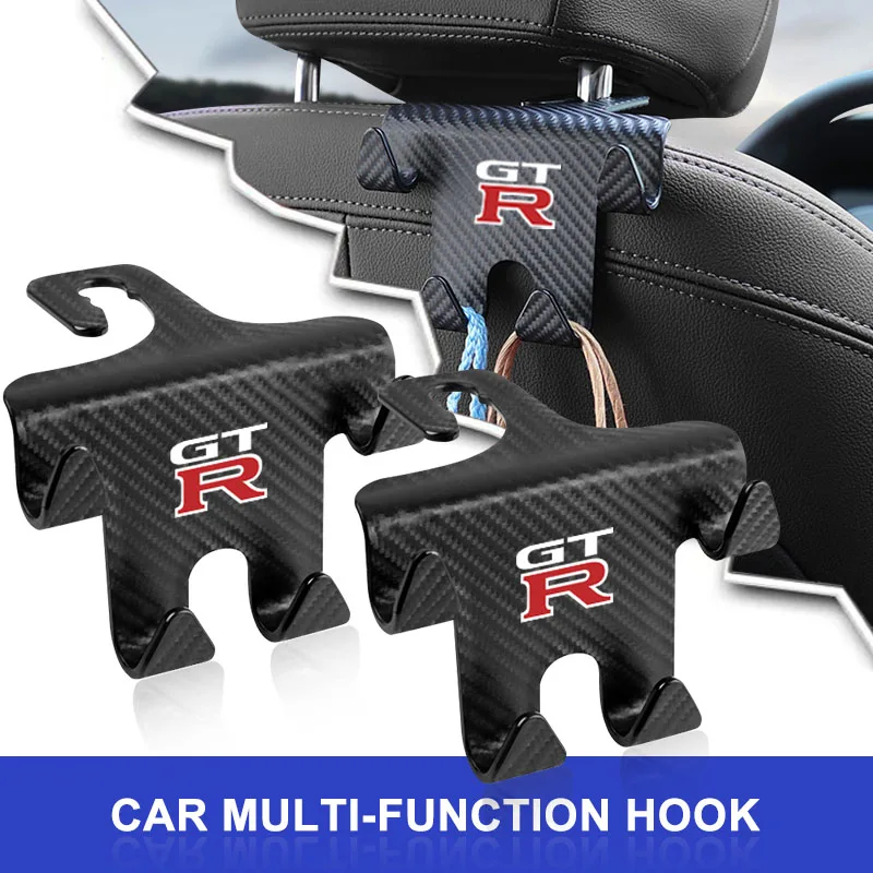 Car Phone Holder Seat Back Hook 2in1 Universal Multifunctional Rear Seat for Nissan R34 GT-R R35 Nismo GTR C210 R30 GTS-R R33
