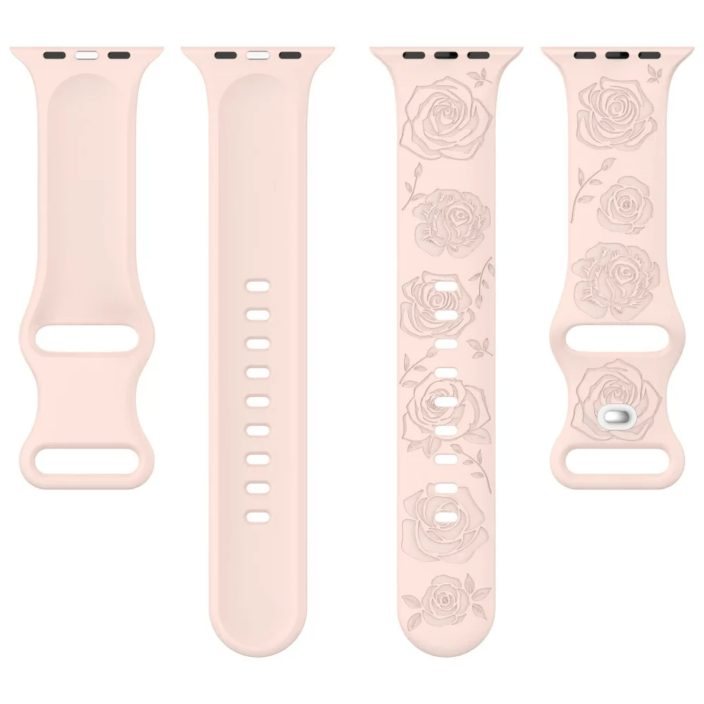 Tali Silikon untuk Apple Watch Band 46Mm 42Mm 49Mm 45Mm 41Mm 44Mm 40Mm Gelang Wanita IWatch Seri 11 10 Ultra 9 8 7 6 5 SE 3
