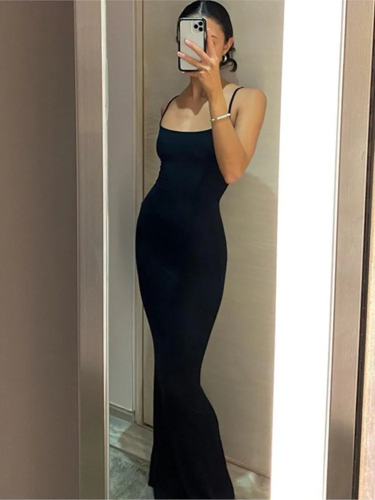 

Women's Casual Slip Long Dress Sexy Sleeveless Backless Bodycon Maxi Dresses 2025 Summer Slim Elegant Sexy Outfits Ladies Birth