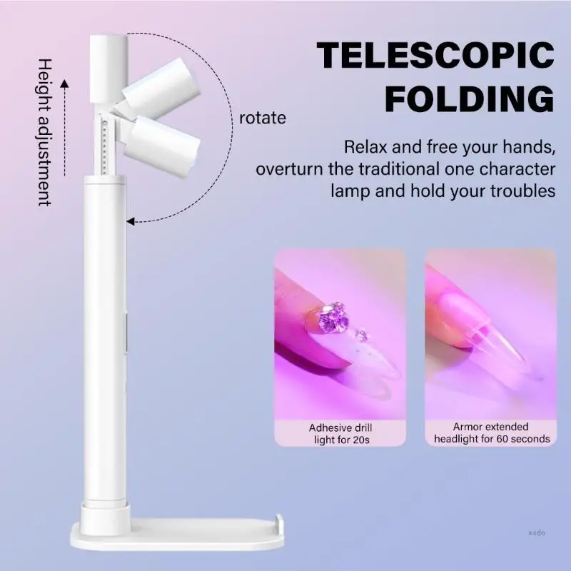 Foldable Nail Light with 2 Timers for Fast Drying Convenient and Portable UV Nail Lamp Great for Nail Enthusiasts