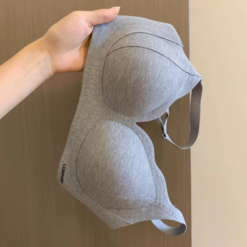 シームレスなウールのサーマル下着女性は小さな胸を収集秋冬リフトブラジャー