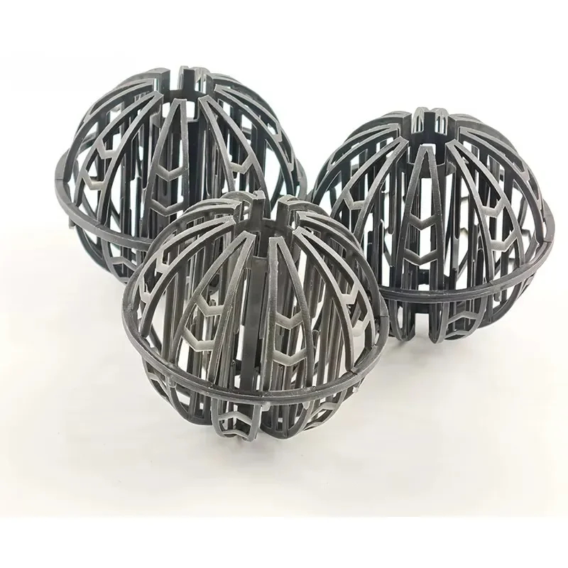 Packing Material Factory Plastic Scrubber Bio Ball PP PVDF Tri Packs Ball 50mm 95mm for Air Scrubber and Water Treatment