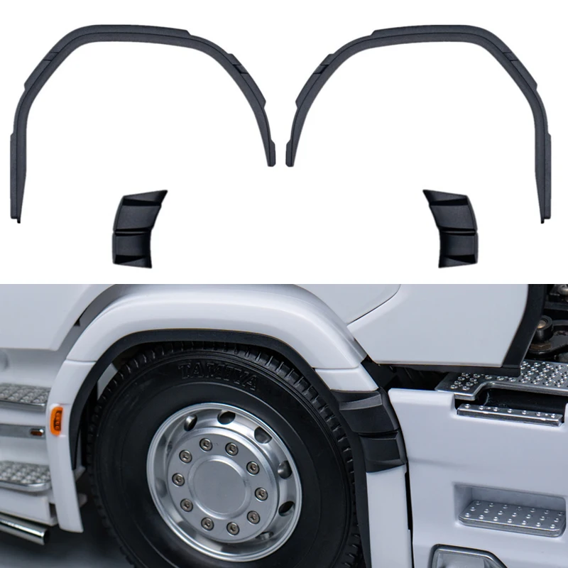 Simulated Wheel Eyebrows for 1/14 Tamiya RC Truck For scania 770S 56368 56371 56379 DIY Parts