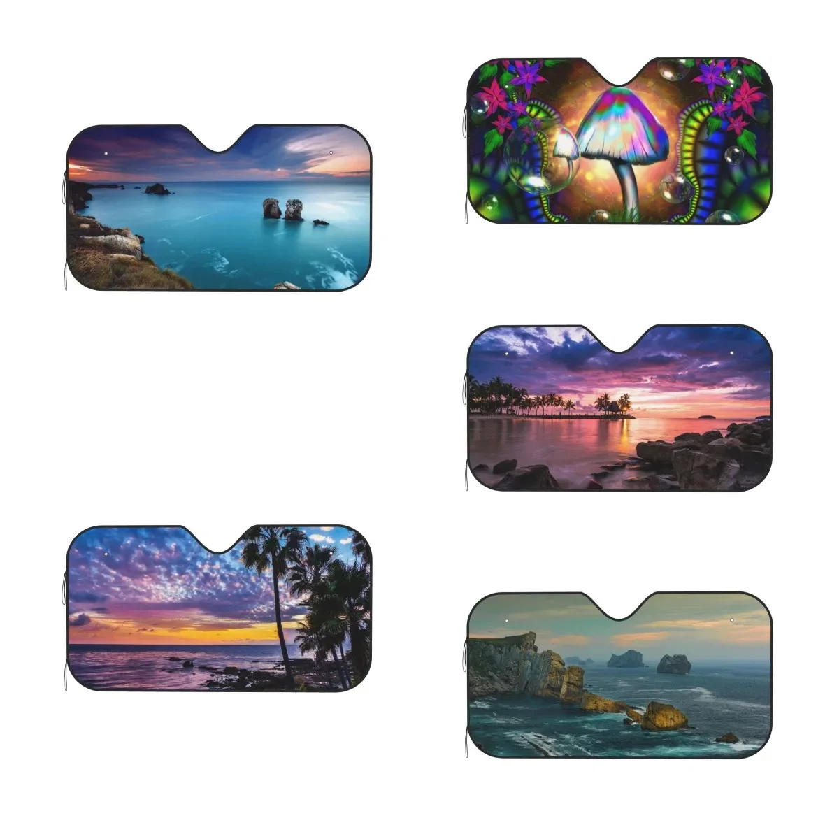 

Personalized Landscape Windshield Sunshade Car Window Windscreen Cover Sun Shade Auto Sun Visor Car-covers Car Solar Protection