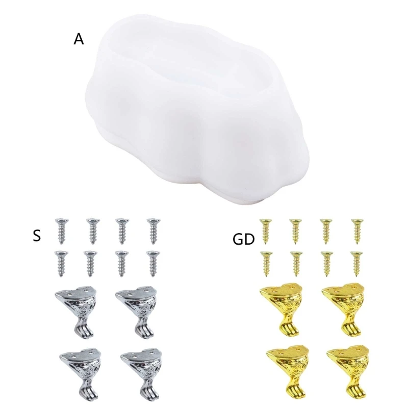 MXME – boîte rangement pour porte-savon, coquille, moule avec pieds, conteneur rangement pour bijoux