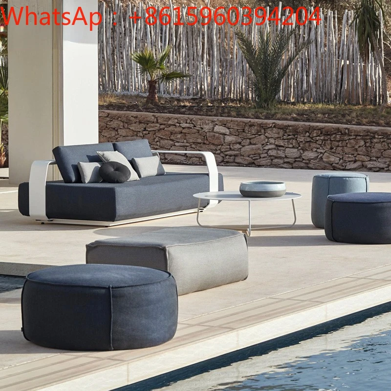 Customized Nordic outdoor sofa corner seat combination swimming pool open-air courtyard villa leisure waterproof high-end sofa