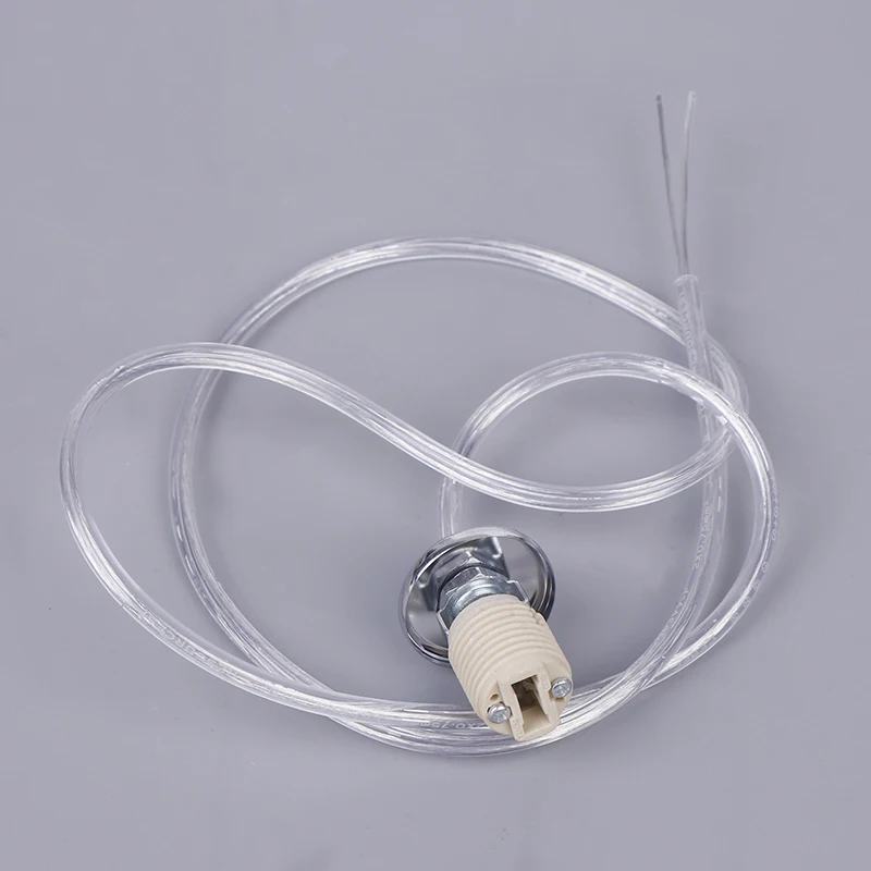 [YY35]G9 Thread Ceramic Lamp Holder With Hanging Wire G9 Screw Threaded Socket Base + Cable Lighting Accessory Wholesale[ZN]