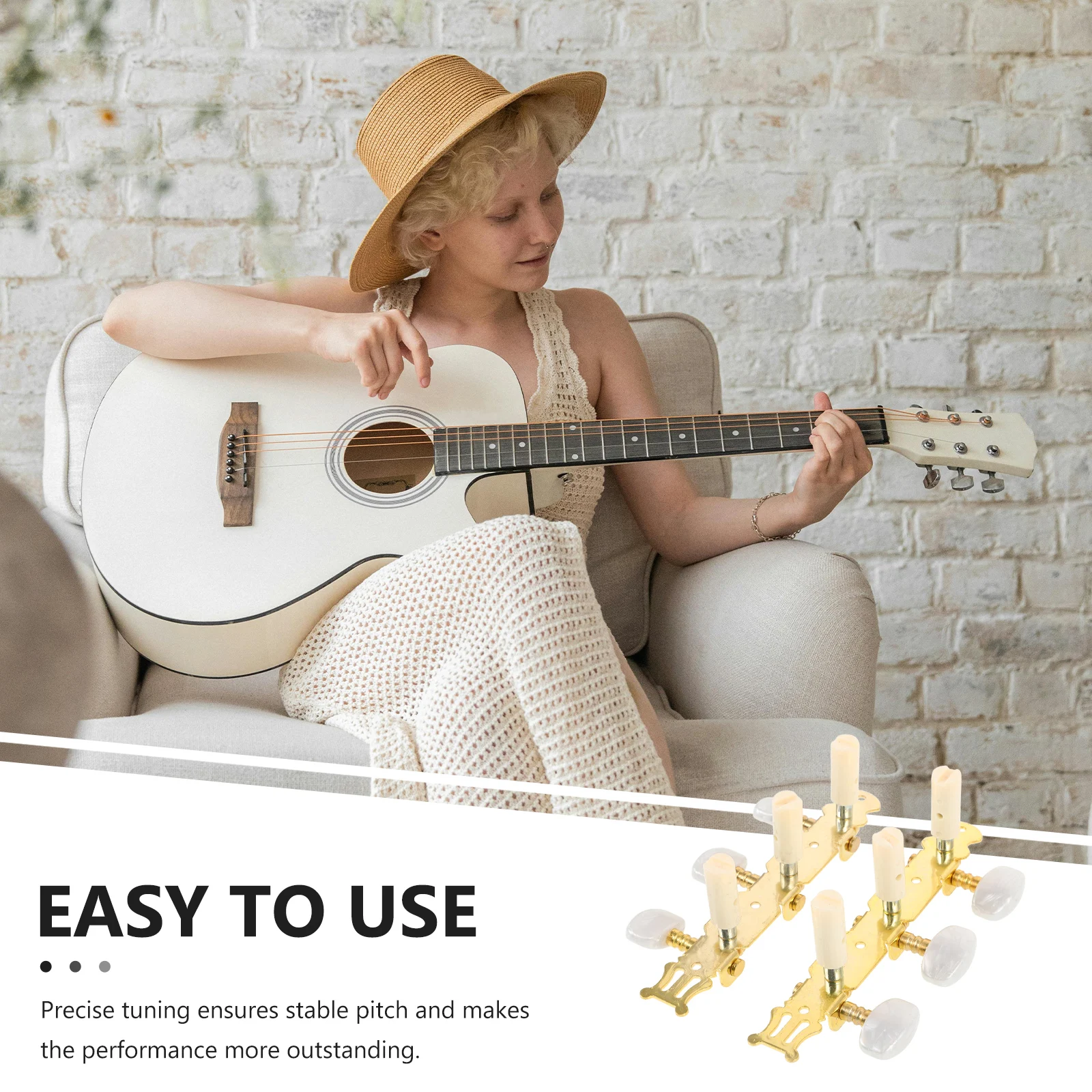 

Musical Instrument Accessories Guitar Pegs Parts Gilded Acoustic Tuning Machines
