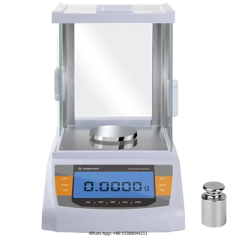 Laboratory Analytical Balance Scale 0.1mg/0.0001g Digital Scale Electronic Balance 220g With Windshield And Calibration Weight