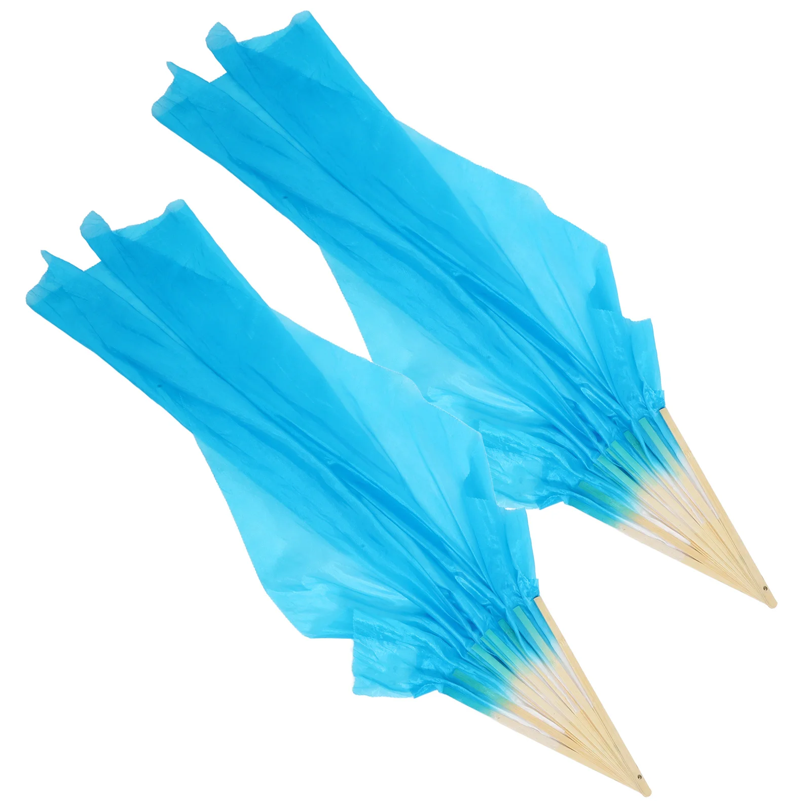 

1 пара длинных шелковых вееров для танца живота, легкие складные танцевальные веера, элегантная вуаль, женские аксессуары для танцев в китайском стиле