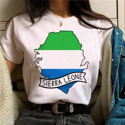 Sierra Leone t-shirts women graphic Tee girl graphic comic Japanese clothing