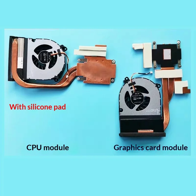 FOR Shenzhou War God ZX7-CP5A2 CN95S01 Cooling Fan Module Copper Pipe 3-Wire