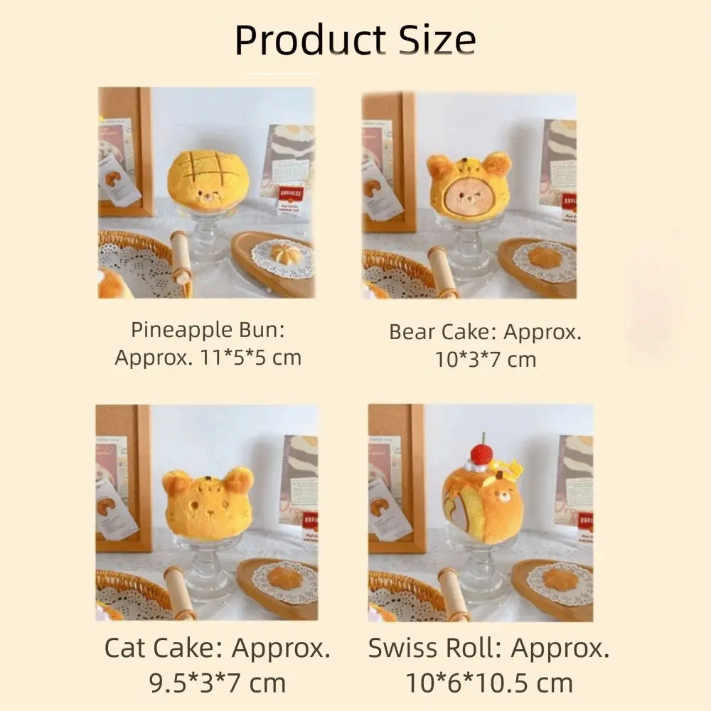 لطيف الكرتون الخبز الكعك المفاتيح رقيق لينة سطح المكتب زينة لعبة المفاتيح سيارة كيرينغ سحر طفل هدية