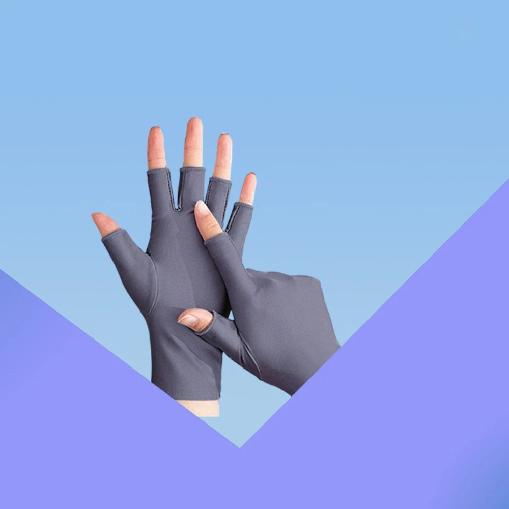 

Новые полусолнцезащитные перчатки, дышащие, высокоэластичные, перчатки для вождения, анти-УФ-перчатки из ледяного шелка, женские перчатки