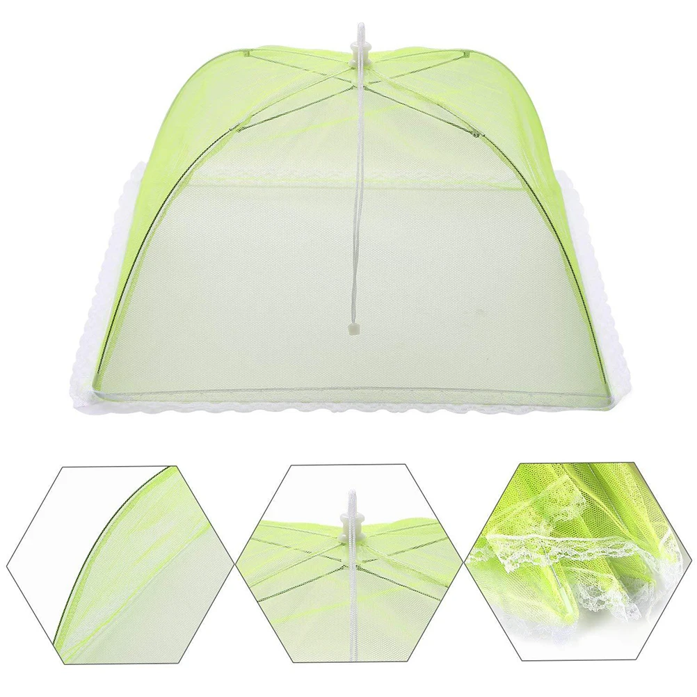 

4 PCS Large Dish Cover Party Food Covers Mesh Protective Net Tent Birthday for outside Outdoor Meal Dust Protectors
