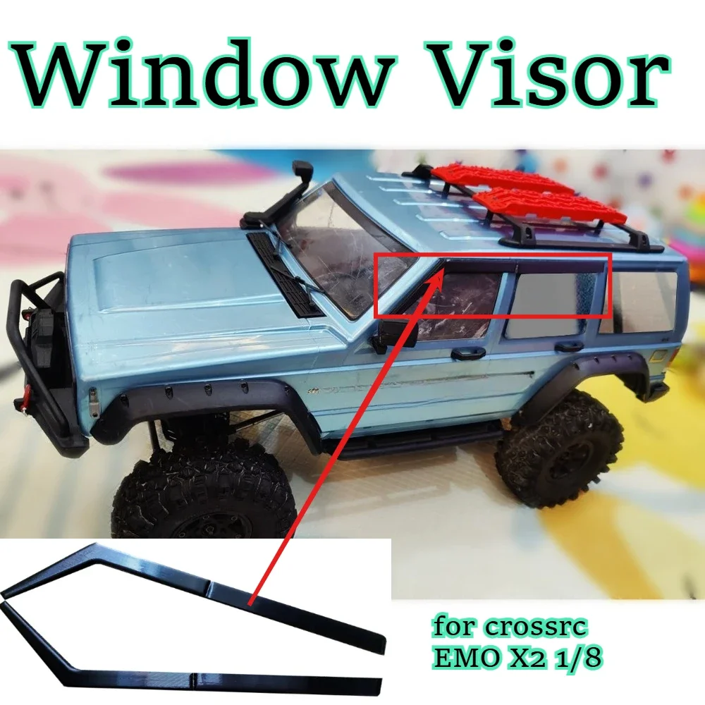 RC cars offroad Window Visor fitting for crossrc EMO X2 1/8 custom size upgrade parts ornamental replacement spare accessories