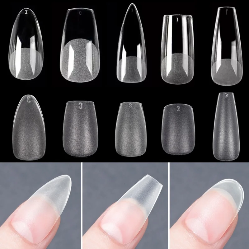 120 Pieces/bag Complete Set Fake Nails  Are Strong Not Easy Break Matte Pressed  Soft Oval Shaped Tips  Almond Carved Fake Nails