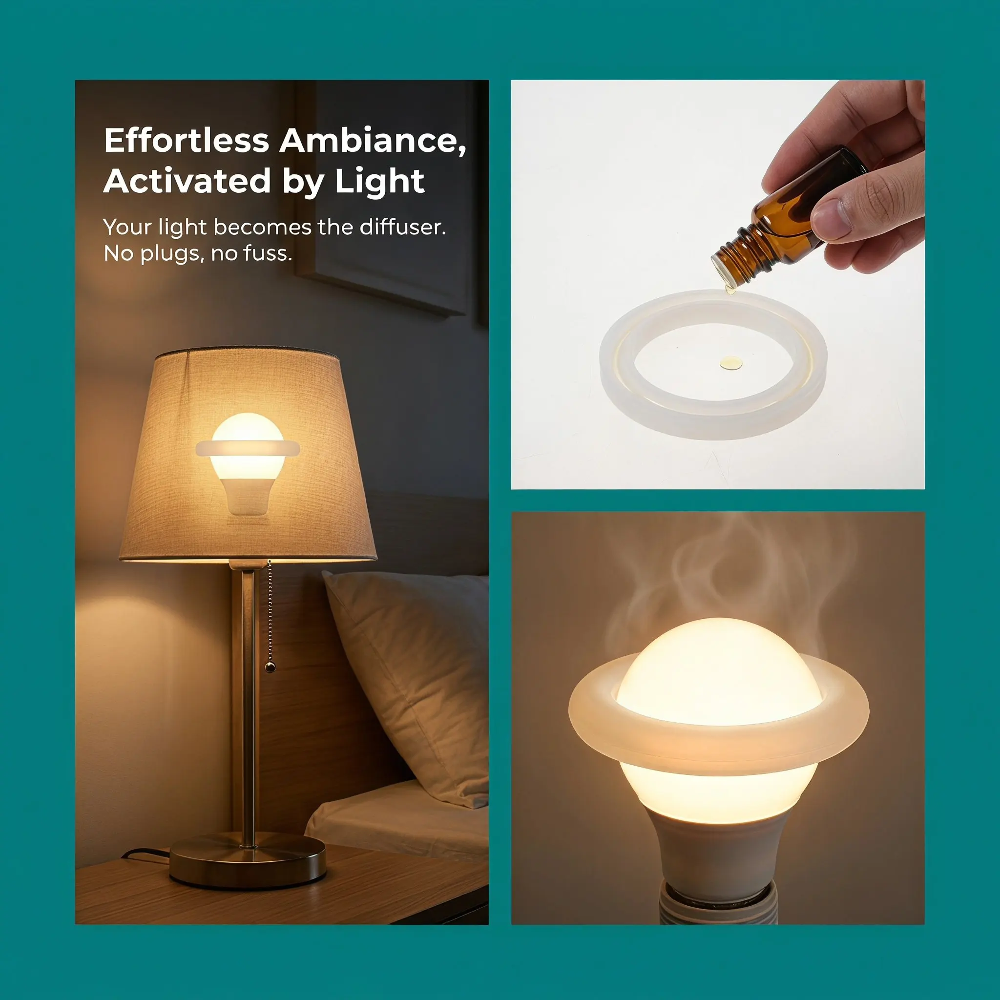 2pcs 69/80mm Silicone Aroma Diffuser Ring Light Bulb Fragrance Ring Essential Oil Diffuser Lampshade Collar Rings