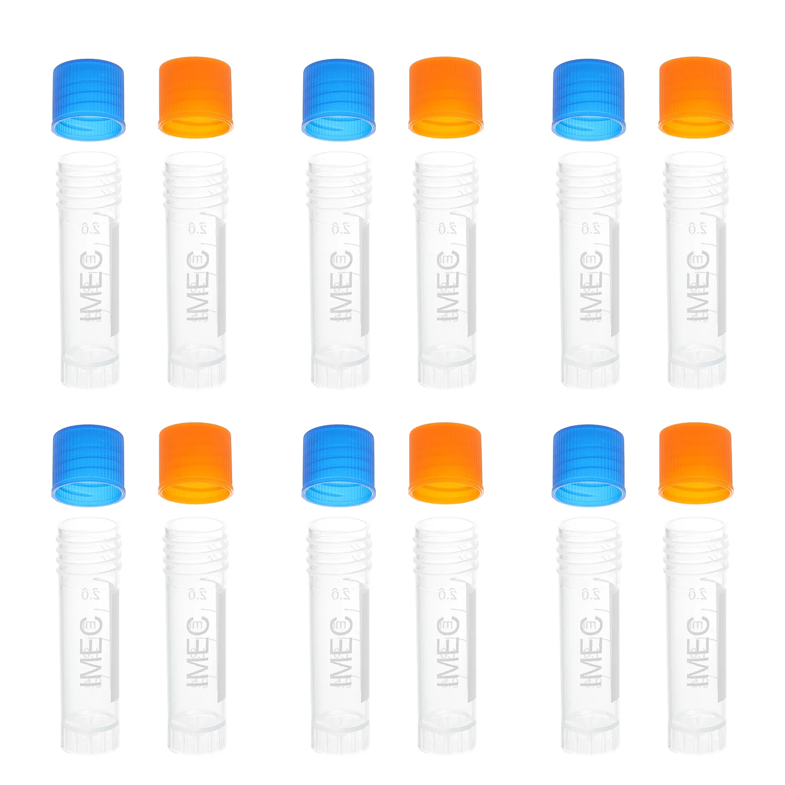 

500Pcs Freezing Tubes Plastic Sample Tube with Caps for Cold Storage Graduated Liquid Precision Centrifuge Vials